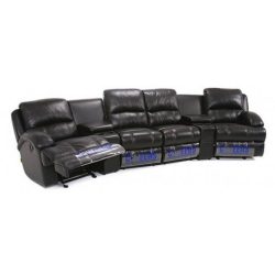 Arboga 6 Piece Leather Theatre Lounge Suite – Furniture Perth