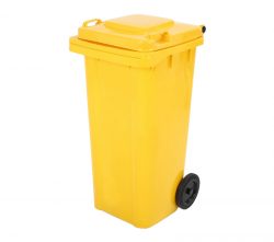 Plastic Outdoor/Indoor Dustbin Yellow