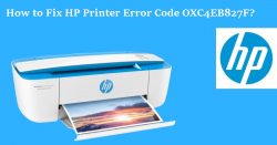 How to Fix HP Printer Error Code OXC4EB827F?