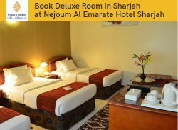 Book Deluxe Room in Sharjah at Nejoum Al Emarate Hotel Sharjah