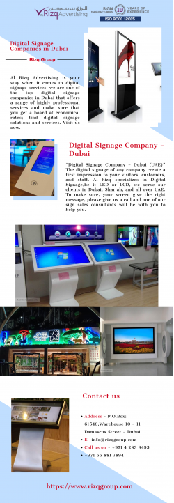 Get Top Digital Signage Companies in Dubai | Rizq Group