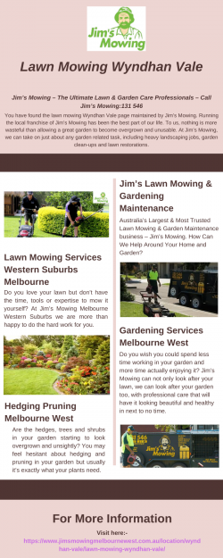 Lawn Mowing Wyndhan Vale