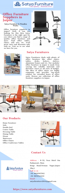 Buy High Quality Office Furniture Suppliers in Jaipur | Satya Furniture