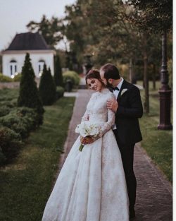 Designer Brautkleider mit Ärmel | Winter Hochzeitskleider A Linie