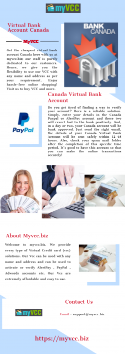 Get Best Virtual Bank Account Canada | Myvcc.biz