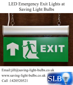 LED Emergency Exit Lights at Saving Light Bulbs