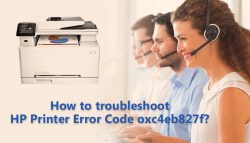 How to Troubleshoot HP error code oxc4eb827f?