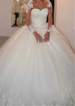 Designer Brautkleider Prinzessin | Hochzeitskleider mit Ärmel