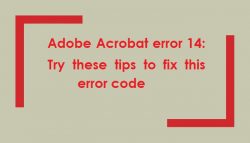 Adobe Acrobat error 14: Try these tips to fix this error code