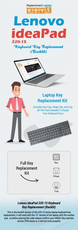 Buy Genuine Lenovo Ideapad 320-15 Replacement Laptop Keys Online