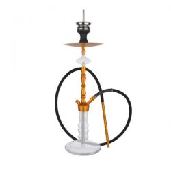 Smoking Water Pipe Glass Bong Shisha Hookah Gold