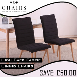 High Back Fabric Dining Chairs