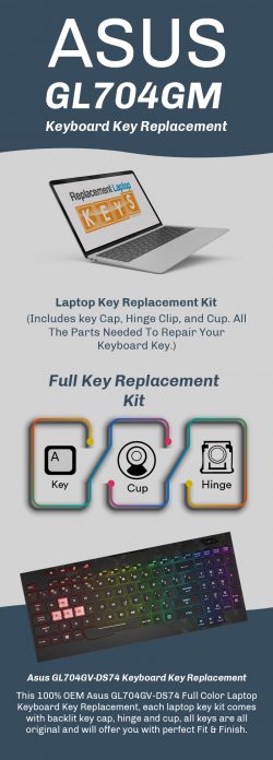 Shop Top-Quality Asus GL704GM Laptop Replacement Keys Online from Replacement Laptop Keys