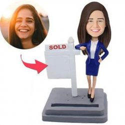 Female Realtor Custom Bobblehead