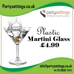 Party Settings – Plastic Martini Glass