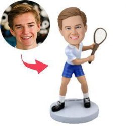 Tennis Player In Backswing Custom Bobblehead