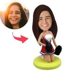 Cheerleader Kneeling Custom Bobblehead