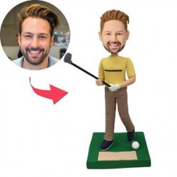 Golfer Swinging His Club Custom Bobblehead