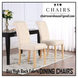 Buy High Back Fabric Dining Chairs