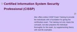 CISSP EXAM TRAINING