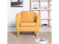 Buy York Fabric Tub Chair Armchair Yellow @ £89.99