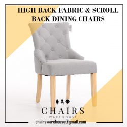 High Back Fabric & Scroll Back Dining Chairs At Chairs Warehouse