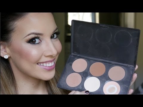 How to : Highlight and Contour with Powder – YouTube