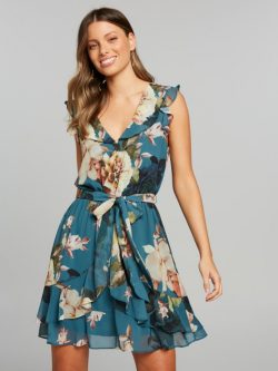 Lets Dance Soft Dress Teal Floral – Portmans Online