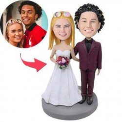 UK Sales-Wedding With Red Suit Custom Bobblehead