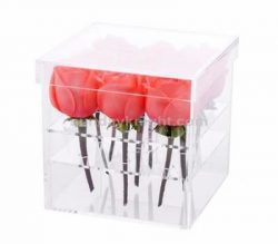 Custom acrylic flower rose box – China factory direct sale