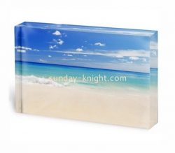 Custom acrylic UV printing photo block ABK-029