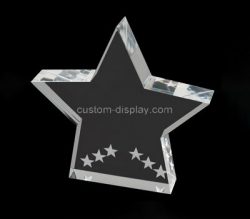 Custom clear acrylic star, plexiglass 3D star, acrylic laser cutting block