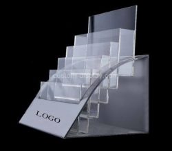 Custom countertop multi tiered acrylic literature holders