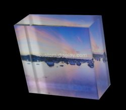 Custom plexiglass UV printing block, acrylic display block