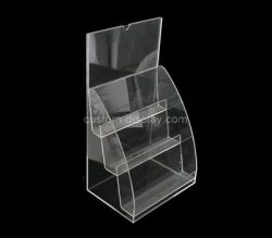 Custom 3 tiered acrylic literature holders, perspex brochure holders