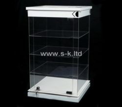 Custom 4 tiered acrylic locking cabinet, plexiglass cabinet