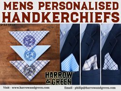 Mens Personalised Handkerchiefs At Harrow & Green Partners Ltd