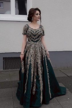 Schöne Abiballkleider Online Kaufen | Dunkelgrünes Kleid Abendkleider