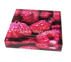 Custom acrylic soap dish with UV printing AB-093