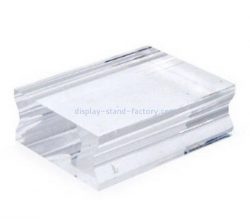 Custom acrylic stamp block with finger groove NBL-064