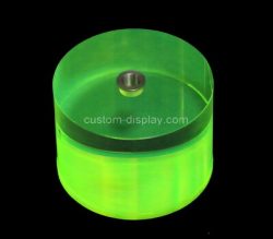 Custom round green perspex block, acrylic display block