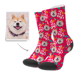 Custom Love Dog Socks