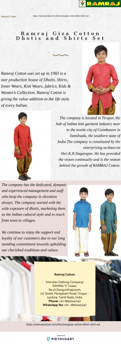 Ramraj Giza Cotton Dhotis and Shirts set