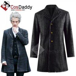 Cool 12th Doctor Peter Capaldi Denim Coat Jacket Cosplay Costume for Sale