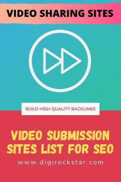 Video Sharing Sites | Video Submission Sites List With High PR For SEO 2020 | Build Backlinks