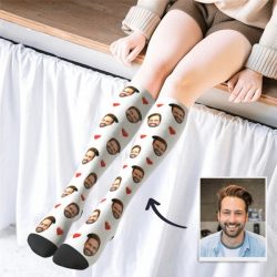 Custom Face Knee High Socks