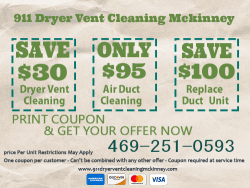 911 Dryer Vent Cleaning McKinney TX