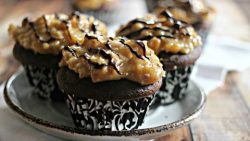 German chocolate cupcake