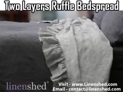 Two Layers Ruffle Bedspread At LINENSHED