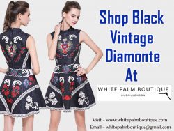 Shop Black Vintage Diamonte At White Palm Boutique